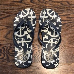 Tory Burch flip flops, size 9